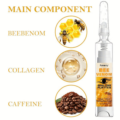 Eye Cream with Bee Venom Caffeine Collagen Firming Anti-Aging — Under-Eye Bags Dark Circles Puffiness Fine Lines Wrinkles Tightening Lifting Eye Gel Hypoallergenic All Skin Types Women Men
