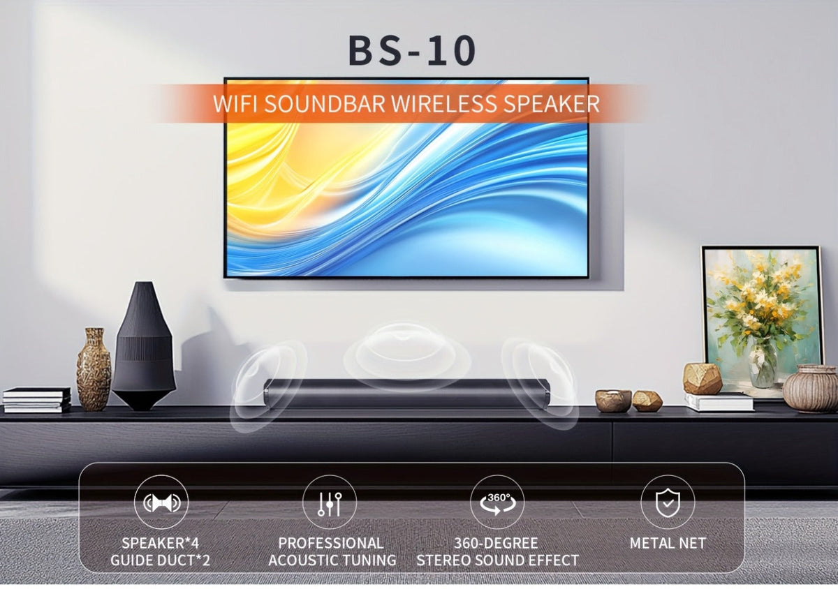 4D Surround Sound Subwoofer Speaker, Wireless & Wired, USB Plug & Play, Party Speaker for Laptop