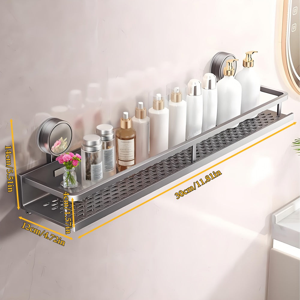 Wall Shower Caddy with Towel Bar, Hooks and Eight Exact Pole or Shelf-Length Checkout Options