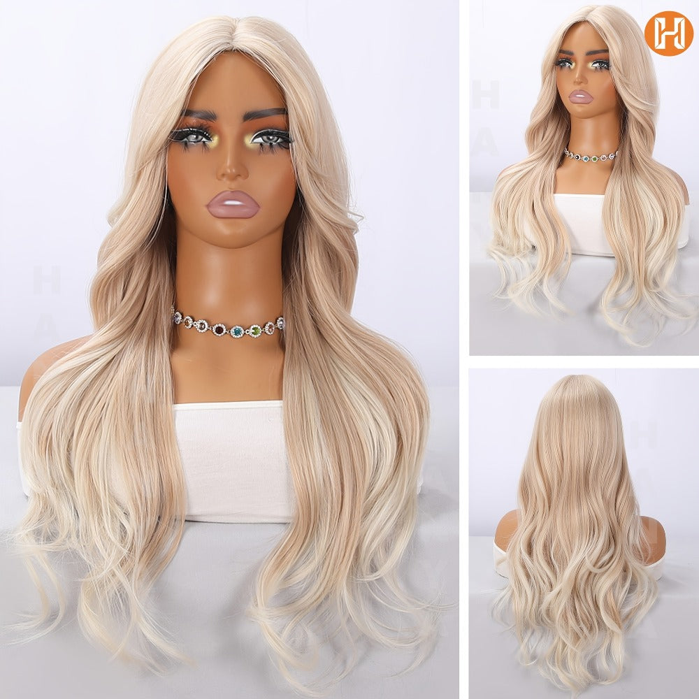 Synthetic Wig Long Heat-Resistant Style, Six Color Choices with 24-Inch Retained Length for Parties