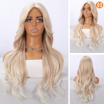 Synthetic Wig Long Heat-Resistant Style, Six Color Choices with 24-Inch Retained Length for Parties