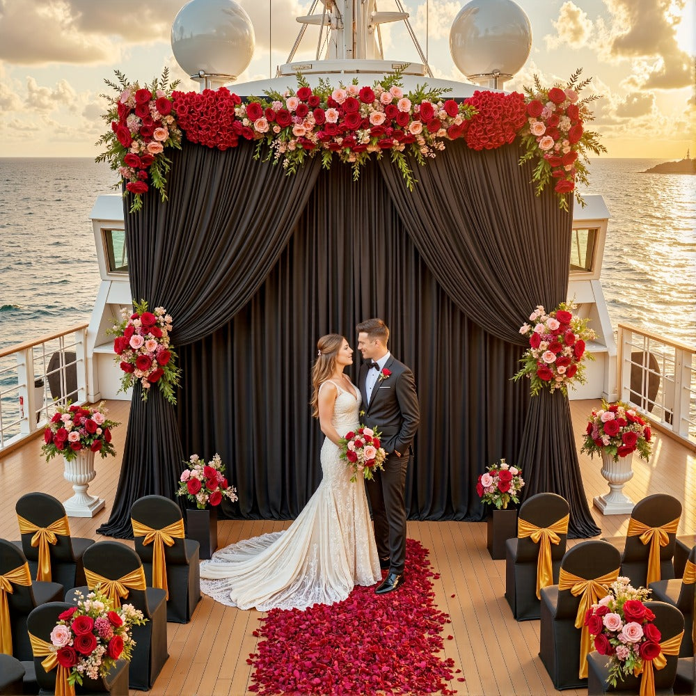 Two-Piece Photography Backdrop Curtain Set, 59 x 118 Inches per Panel, with Rod Pockets and Color Options