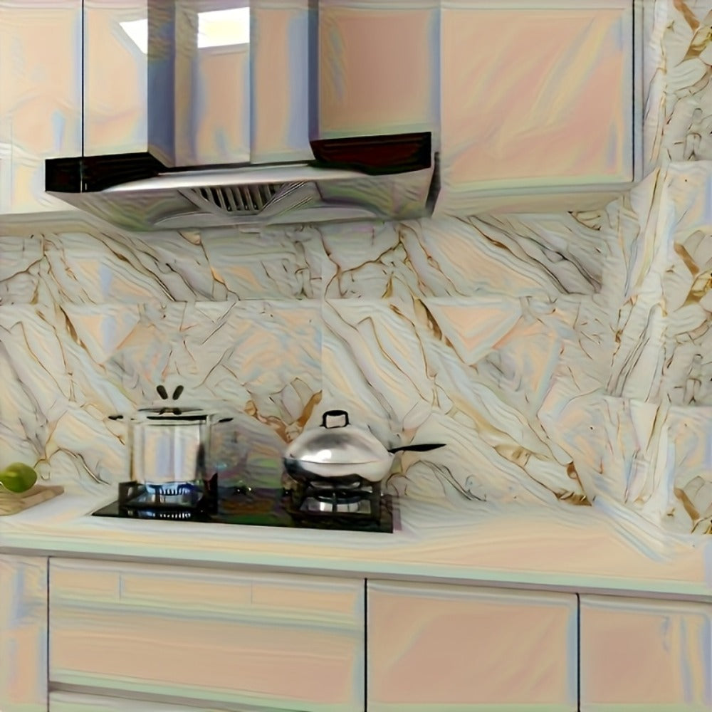 11.8 x 23.6-Inch Marble-Pattern Foam Wall Panels in 50- or 100-Piece Color and Count Options