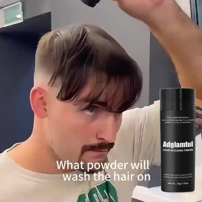 Large 30-Gram Hair Fiber Powder in Black or Dark Brown with Tall Shaker-Style Container Design