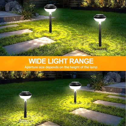 Solar Outdoor Lights 6 Pack - IP44 Waterproof LED Garden Lights with Smart Light Sensor, 2-in-1 Color & Warm White, Solar Powered Landscape Lights for Patio Yard Lawn Path Sidewalk Christmas Decor