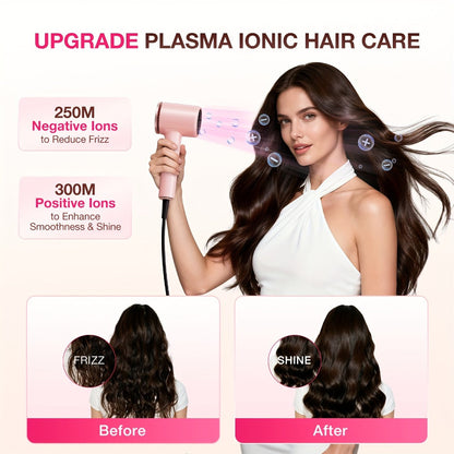Diffuser Hair Dryer for Curly Hair 1875W Ionic Blow Dryer - Lightweight Compact Professional Frizz Control Fast Drying Styling Tool for Women Men Gray White