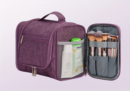 Toiletry Bag Hanging Multi-Pocket Shower Organizer with Metal Hook, Carry Handle and Seven Print Options