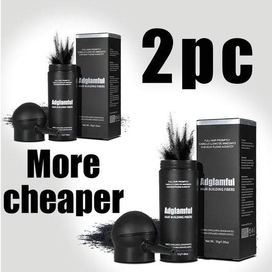 Hair Volumizing Fibers 2-in-1 Kit 30g x 2pcs - Instant Volume for Thinning & Sparse Hair, Fills Part Lines & Hairlines, Natural-Looking Coverage for Women & Men, Black & Dark Brown