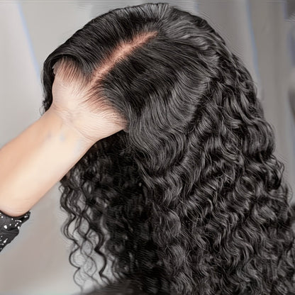 Deep Wave Human Hair Wig with 13x4 HD Lace Front, 180% Density and 14-34 Inch Length Options