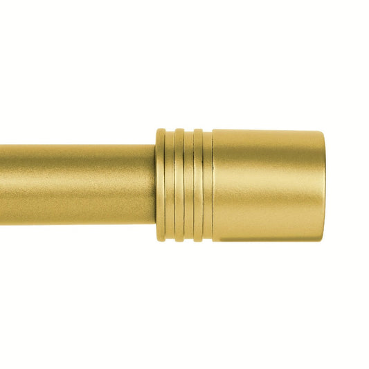 Adjustable Curtain Rods for Windows 1 Inch Diameter – Modern Decorative Drapery Rod with End Finials, 18"-45" to 36"-120" | Black, Brushed Nickel & Gold Finish
