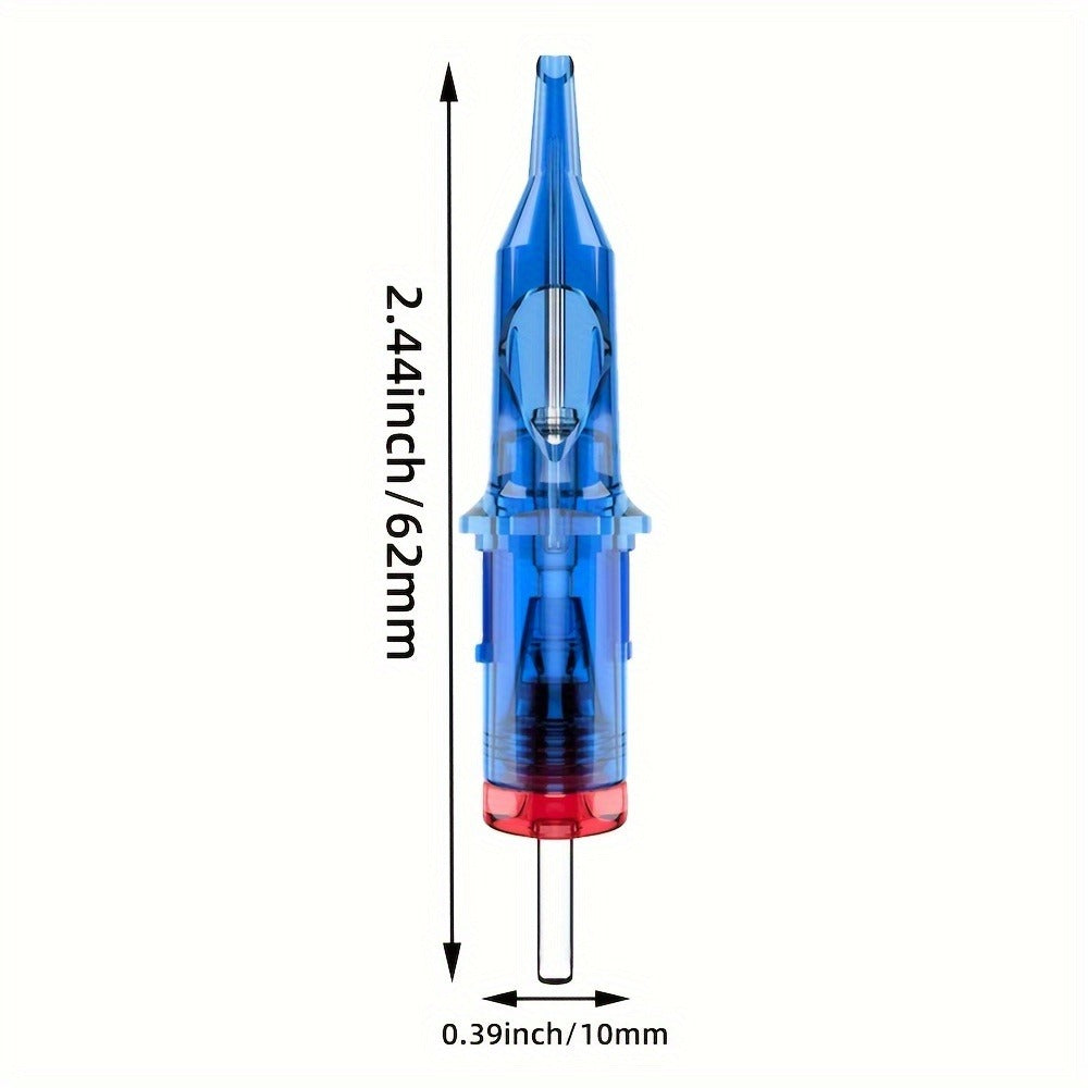 Tattoo Needles 50Pcs Round Liner Shader - POSEIDON V3 12RL 12RS Membrane Safety Stainless Steel Sterile Disposable Cartridge Needles for All Tattoo Machines Beginner & Professional Artists