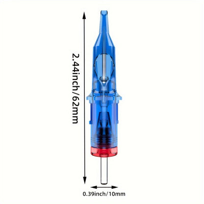 Tattoo Needles 50Pcs Round Liner Shader - POSEIDON V3 12RL 12RS Membrane Safety Stainless Steel Sterile Disposable Cartridge Needles for All Tattoo Machines Beginner & Professional Artists