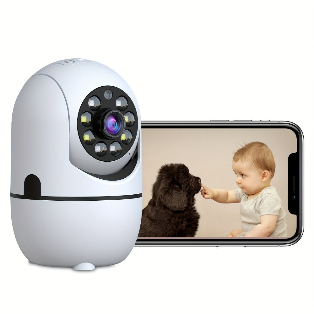 Pan Tilt Indoor Security Camera 355° with Dual Band 2.4G/5GHz WiFi, Color & B&W Night Vision, 2-Way Audio, Baby Pet Monitor, Motion Detection, Alexa Compatible, Cloud & SD Storage – 1/2/3/4 Pack