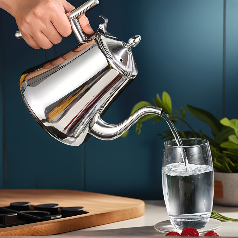 Stainless Steel Tea Kettle with Filter, Tea Pot Coffee Pot Cold Water Pitcher for Home Hotel Restaurant