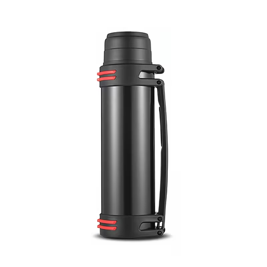 Insulated Water Bottle 2000ml 67oz Stainless Steel Vacuum Flask with Cup Handle Strap BPA Free Wide Mouth Hot Cold Drinks Camping Hiking Sports Gym Travel Gift