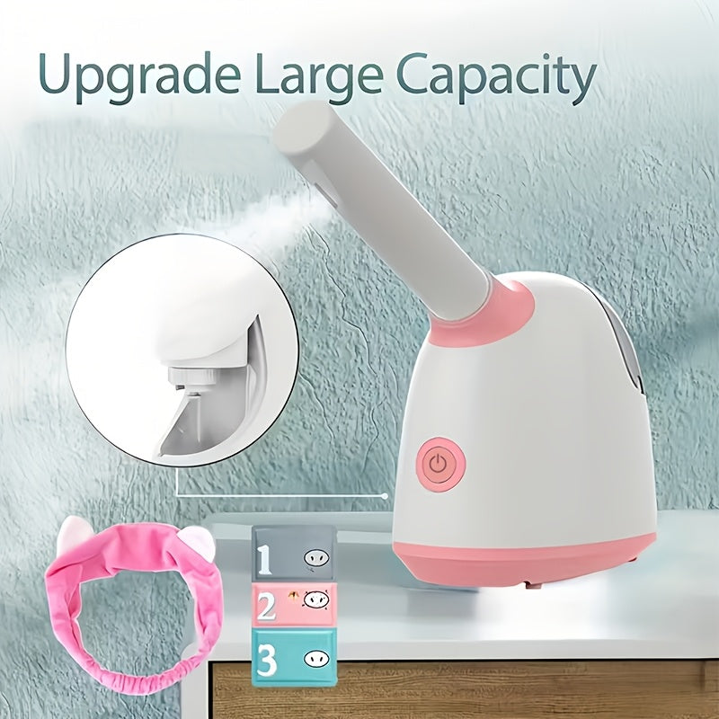 Pink Tabletop Facial Steamer Family with Five Regular, Upgraded, 3-in-1, Large-Tank or Portable Options