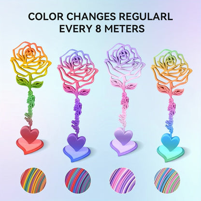 3D Printer Filament SUNLU Rainbow PLA 1.75mm Four-Roll Bundle with 250g Spools and 8m Color-Change Label