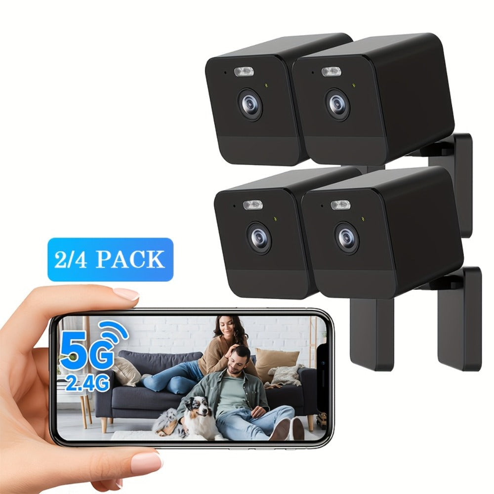 Security Camera 1080P Two-Pack with Dual-Band WiFi, Infrared Night Vision, Two-Way Talk and SD Support to 256GB
