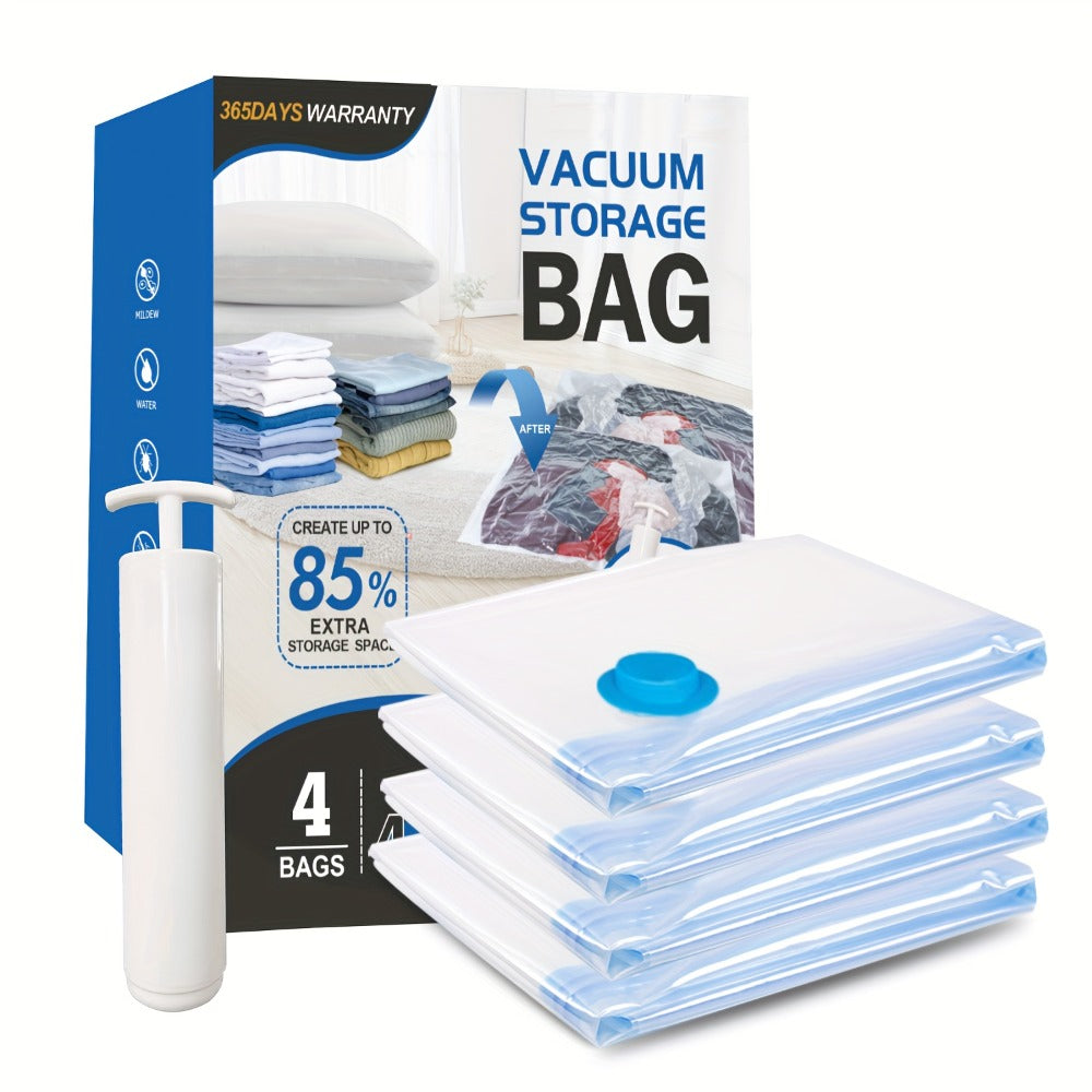 Vacuum Storage Bags Space Saver Bags for Clothes Comforters Bedding Travel Luggage – Extra Thick Jumbo Seal Bags 4pcs 8pcs 10pcs 12pcs 20pcs 30pcs