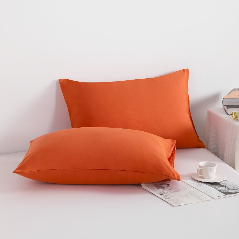 Four-Pack Queen Pillowcase Set in 32 Solid Colors with 20 x 30-Inch Size and Envelope Closure