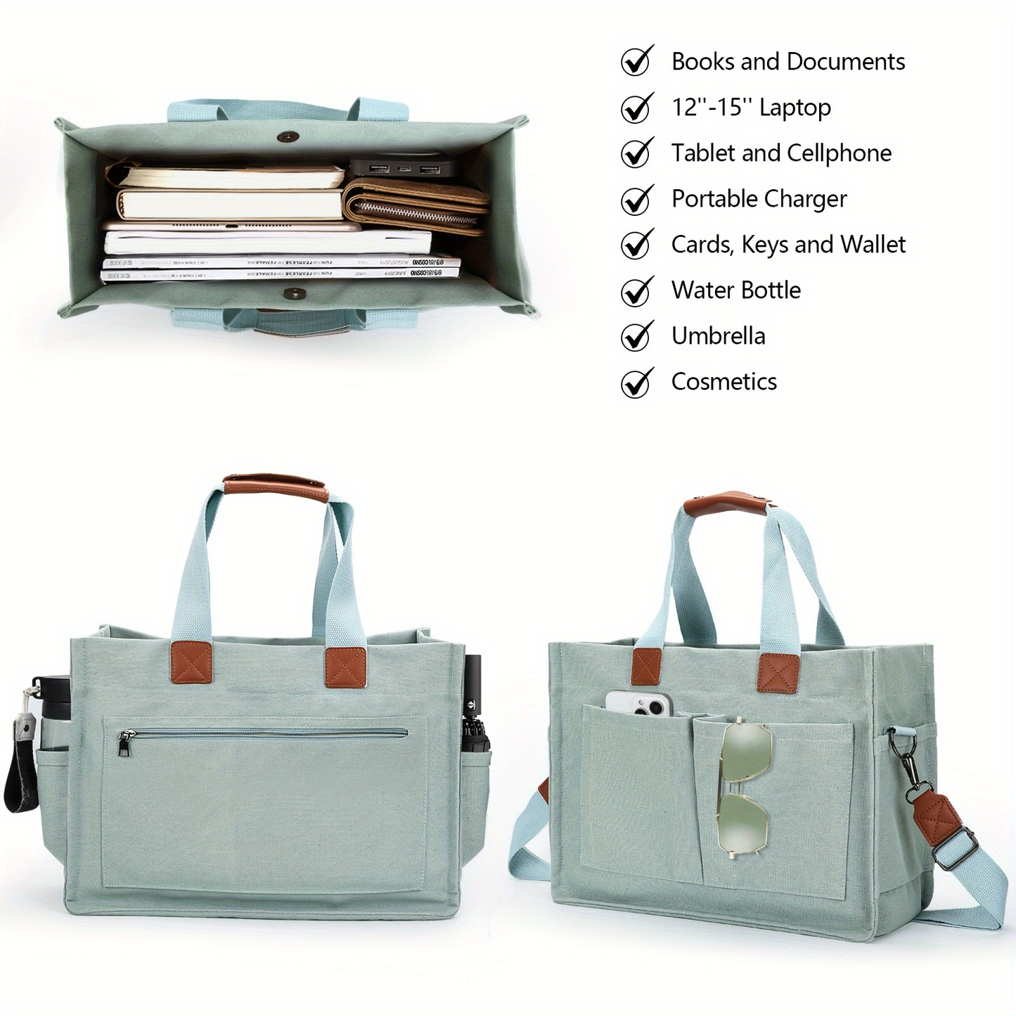 Large Capacity Tote Bag for Women – Lightweight Shoulder Bag with Adjustable Strap & Polyester Lining, Daily Use