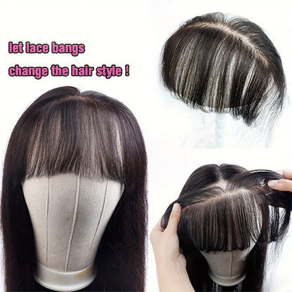 HD Lace Hairline Piece with Baby Hair – 6x1 Transparent Lace Front Bang Hairpiece, 100% Brazilian Human Hair, Handmade Invisible Hairline for Wigs, Dreadlocks & Extensions, Natural Color 6 Inch
