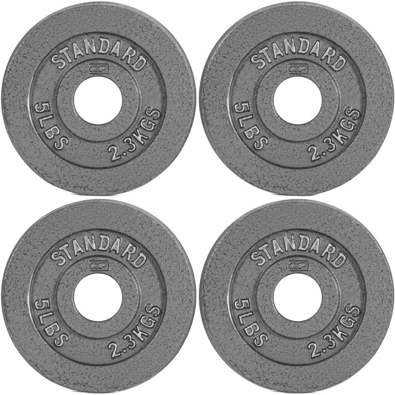 Gray STANDARD Cast-Style Weight Plates in Single, Pair, Four-Piece and Mixed Sets for Barbell Training
