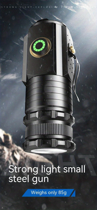 Flashlight Magnetic Mini EDC Light with Type-C Charging, Three LEDs and 18350 Battery Set Kit