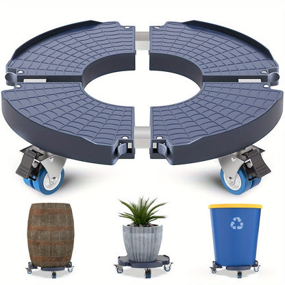 Plant Stand with Wheels 440 lbs – Adjustable 15-22" Heavy Duty Pot Roller with Lockable Swivel Casters for Indoor & Outdoor Planters
