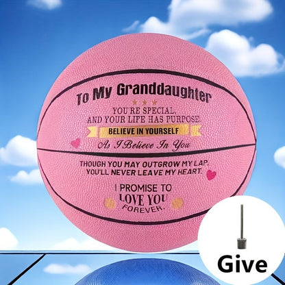 Motivational Basketball Gift for Teenagers, Grandson & Grandchild – International Standard Size, Inspirational Quote Ball, Perfect Birthday & Christmas Gift for Boys & Girls Age 14+