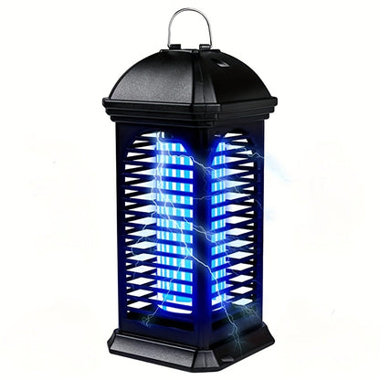 Cylindrical Plug-In Bug Zapper with Blue Grid Light in Black Single or Two-Piece Upgrade Options