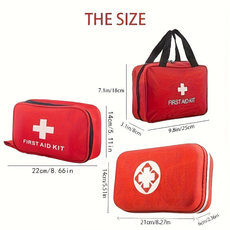 184-Piece Portable First Aid Kit with Assorted Emergency Supplies for Home, Car and Outdoor Carry