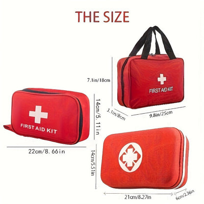 184-Piece Portable First Aid Kit with Assorted Emergency Supplies for Home, Car and Outdoor Carry