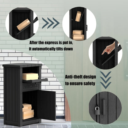 Lockable Outdoor Storage Box weather-ready Package Delivery Porch with 2 Exact Source Checkout Options