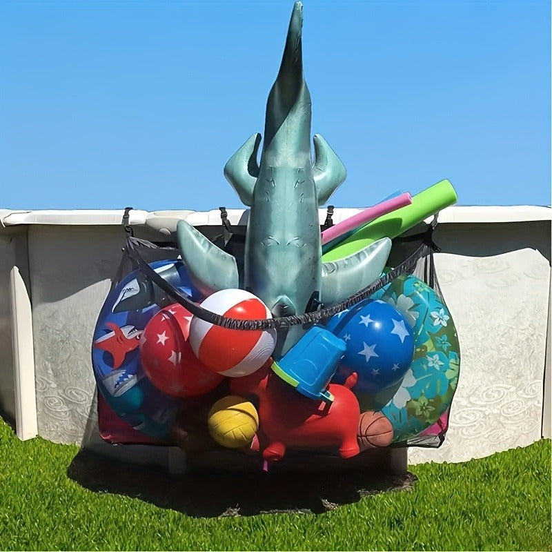Pool Float Storage Bag – 60 Inch Large Mesh Drawstring Bag for Inflatable Pool Toys & Swimming Accessories