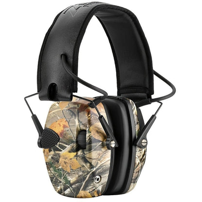 Electronic Shooting Earmuffs NRR 22dB Active Noise Cancelling Hearing Protection with Sound Amplification - Foldable Adjustable Ear Muffs for Shooting Range Hunting Mowing, Pink Green Brown Blue Black Camo