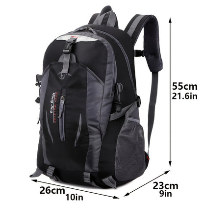 Hiking Backpack 25.8L Outdoor Mountaineering Bag – Large Capacity Travel Sports Rucksack with Torso Adjustment for Trekking, Camping, Climbing & Day Trips, Available in Red, Blue, Black & Orange