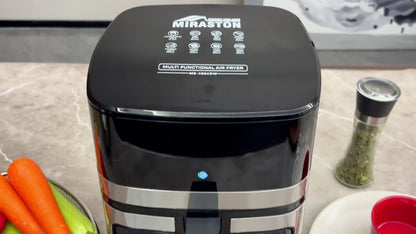 5.8Qt Air Fryer with Touchscreen Control Panel, Viewing Window, Eight Presets and 20 Paper Liners