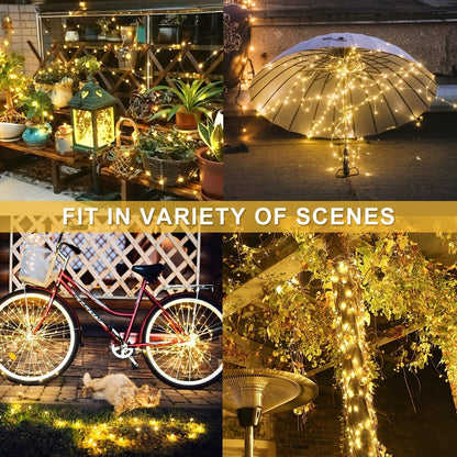 Solar String Lights Outdoor 2 Pack 104Ft 300LED IP65 Waterproof 8 Modes Fairy Lights for Garden Yard Patio Tree Christmas Wedding Party Decor