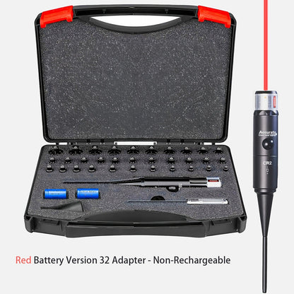 Bore Sight Laser Kit Red & Green Laser Boresighter with 8 & 32 Adapters – Multi-Caliber Universal Bore Sighter for .17 Cal to 12GA Rifle, Pistol & All Guns, Tactical Zeroing Tool