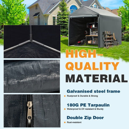 Outdoor Storage Shed Carport Canopy Portable Shelter PE Tarpaulin