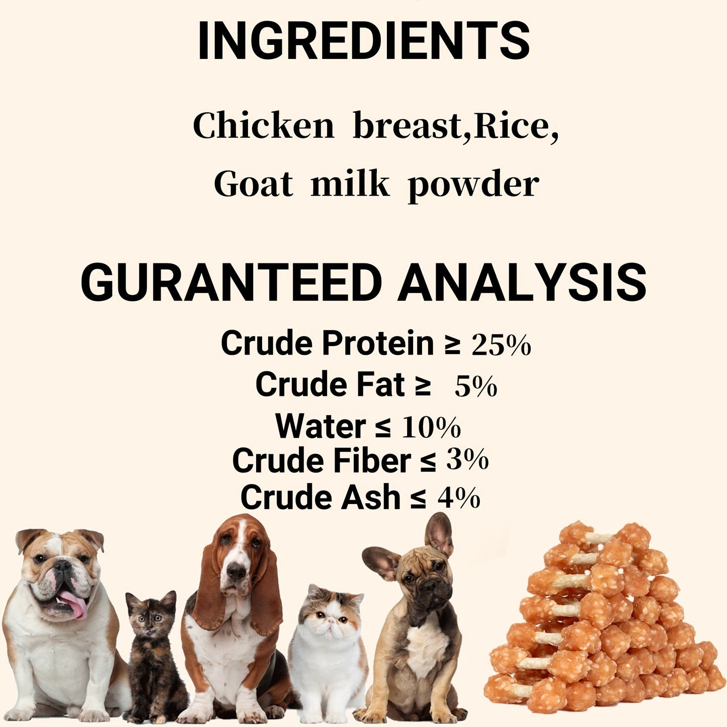 Dog Treats Chicken and Rice Dumbbell-Shaped Bites with Multipack and Two Flavor-Label Options