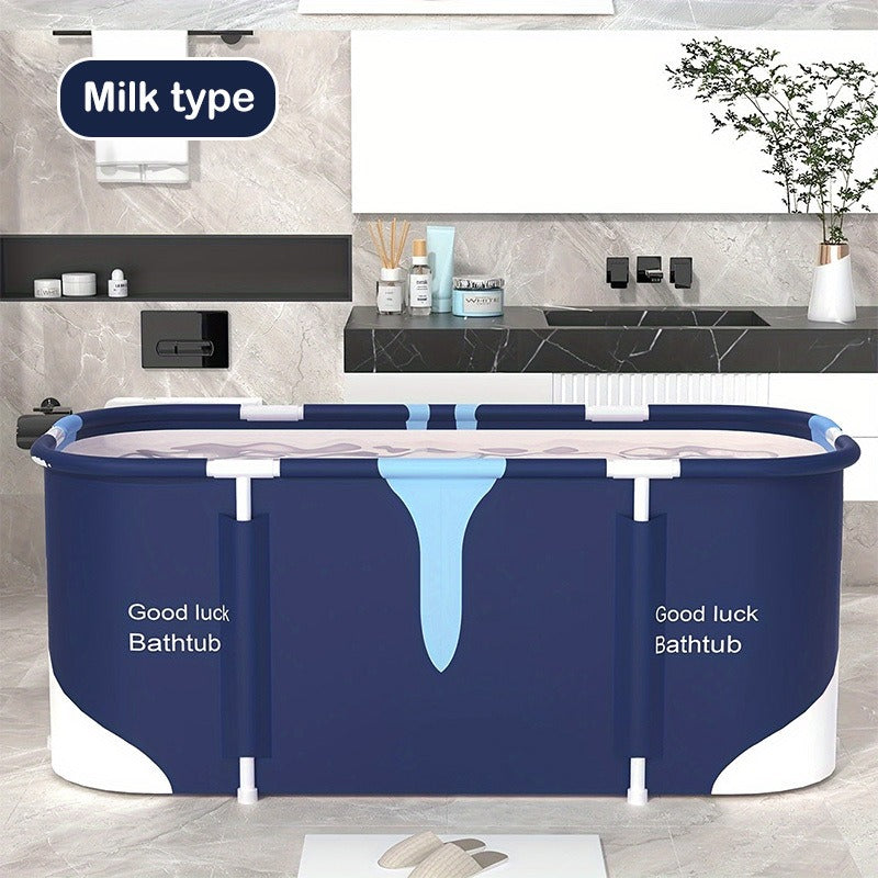 Foldable Bathtub for Adults Portable Inflatable Spa Tub with Massage Jets Indoor Outdoor Ice Bath Cold Plunge Tub with Drain Plug Quick-Fill Valve