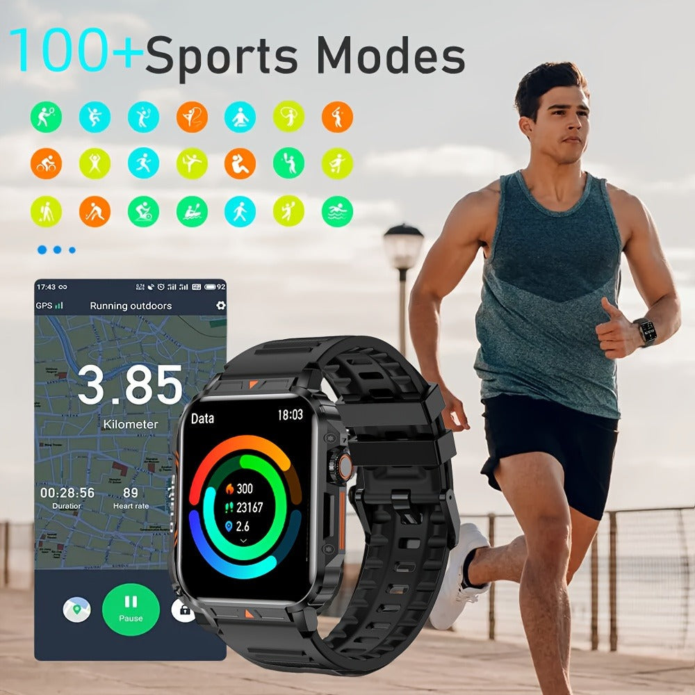 Smartwatch for Men SENBONO L81B 1.95 Inch with Calling, 100+ Sport Modes and 340mAh Battery