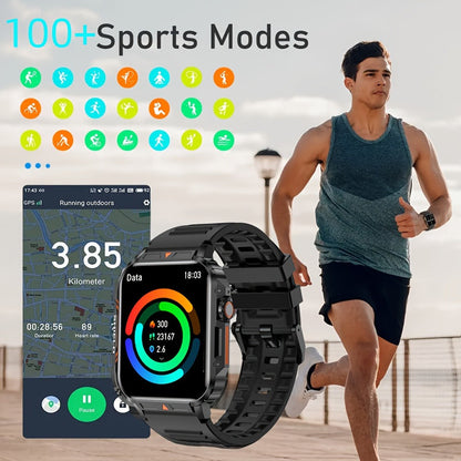Smartwatch for Men SENBONO L81B 1.95 Inch with Calling, 100+ Sport Modes and 340mAh Battery