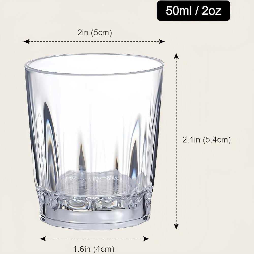 LED Light-Up Party Cup Set with 12 or 15 Short 2 oz Plastic Tumblers in Mixed Color Designs