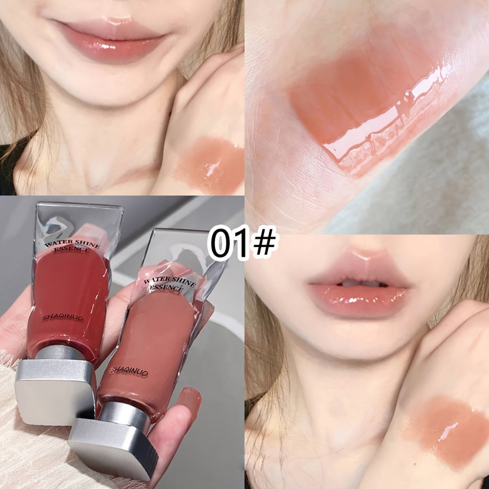 Five-Piece SHAQINUO Water-Shine Lip Gloss Set with Contoured Squeeze Tubes in Shades 01 through 05