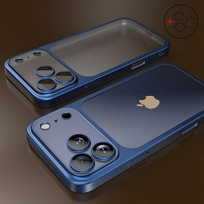 Phone Case Matte Frosted Clear Cover with Built-In Lens Film and Wireless Charging for Select iPhone 12–17 Models