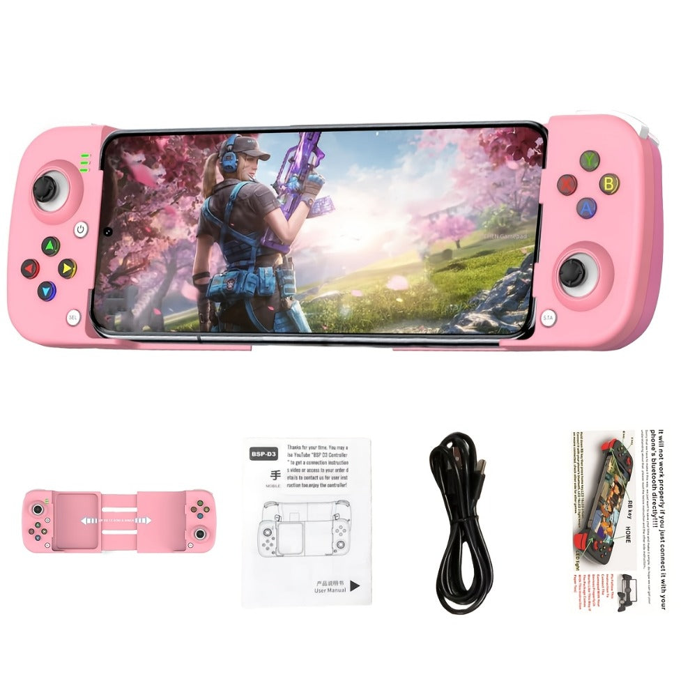 Bluetooth Wireless Gamepad Controller for iPhone Android PC Tablet Steam Deck – Rechargeable, Ergonomic Design, Multiple Colors, Compatible with PUBG COD Mobile Genshin Impact