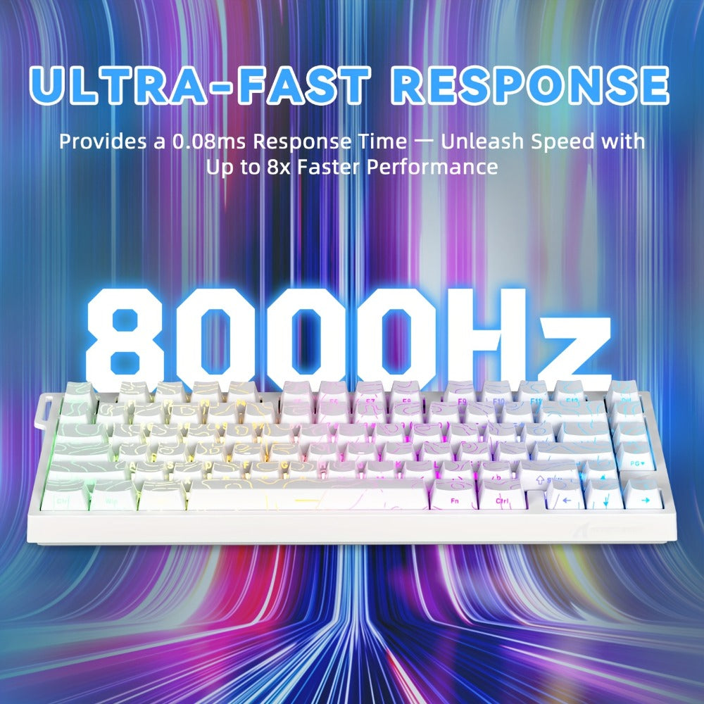 Hall Effect Mechanical Gaming Keyboard Attack Shark R82HE 80%, 0.005mm Rapid Trigger, 8000Hz Polling Rate